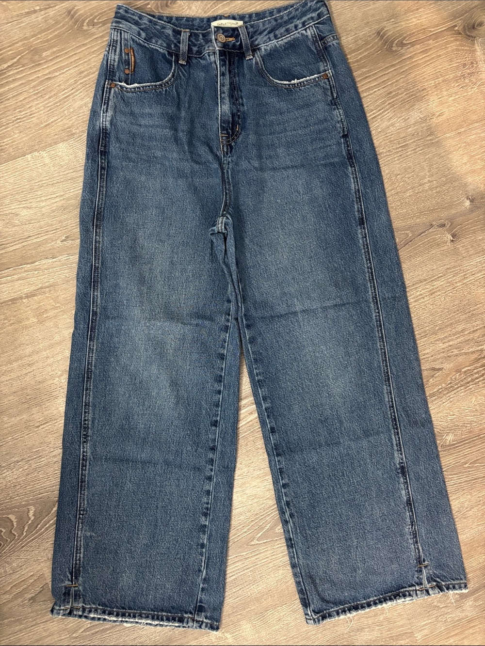 T-Platform Women’s High-Rise Wide-Leg Women's Jeans Blue Size 28 Skater Baggy